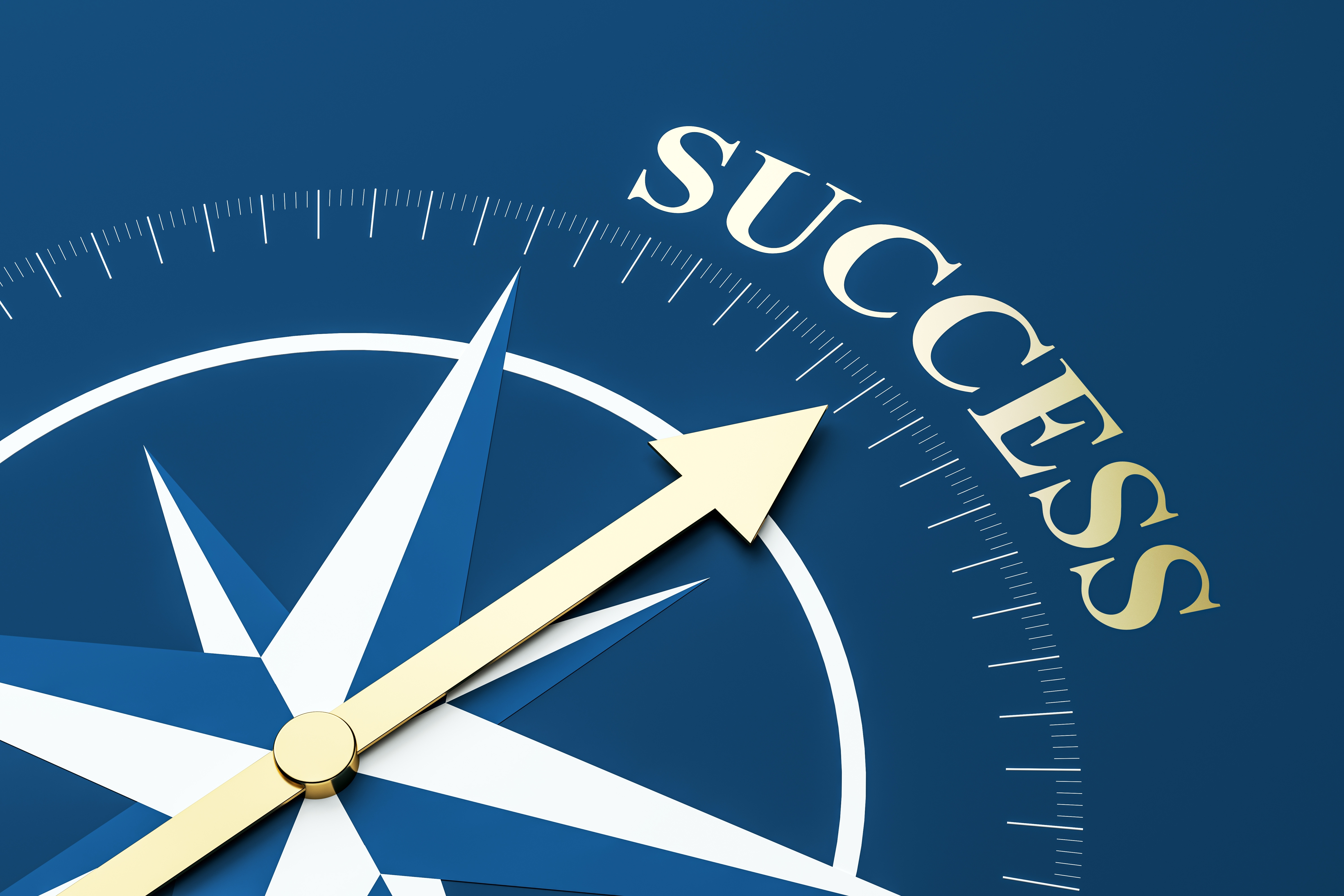 Compass with the word Success